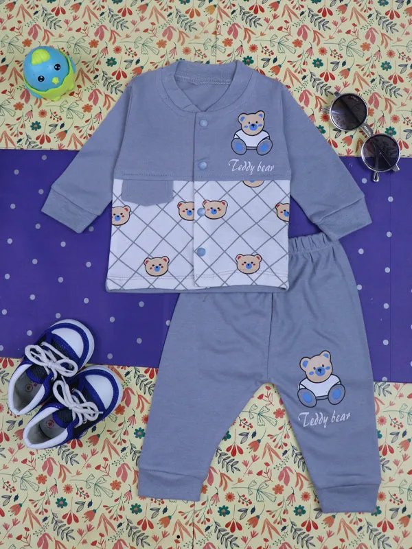 0Mth - 9Mth Teddy Grey Baba Suit For Newborns BG NBS76