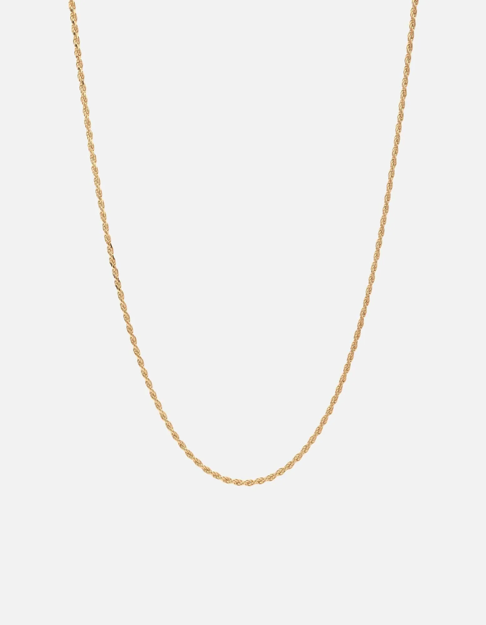 1.8mm Rope Chain Necklace, Gold Vermeil