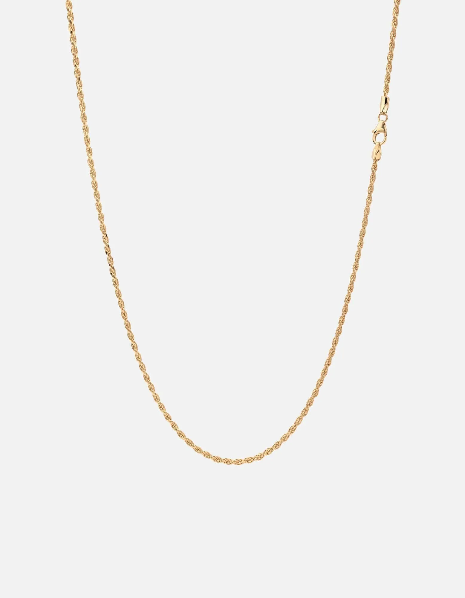 1.8mm Rope Chain Necklace, Gold Vermeil