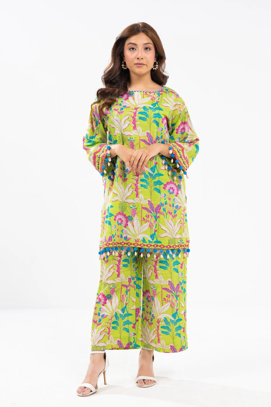 2 Piece Printed Khaddar Suit With Khaddar Trouser