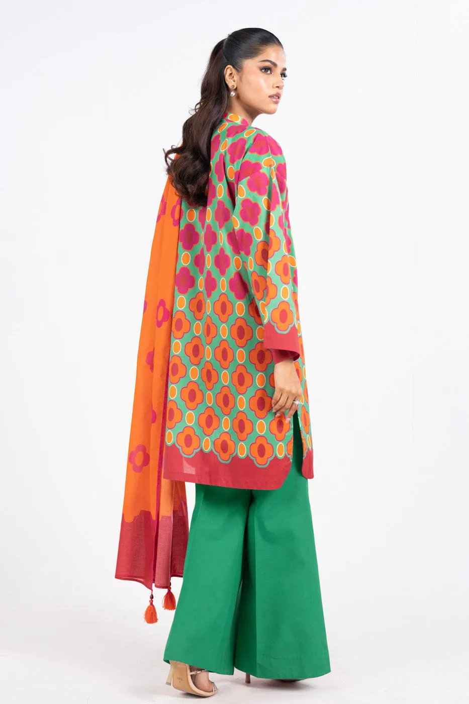 3 Pc Printed Lawn Suit With Lawn Dupatta