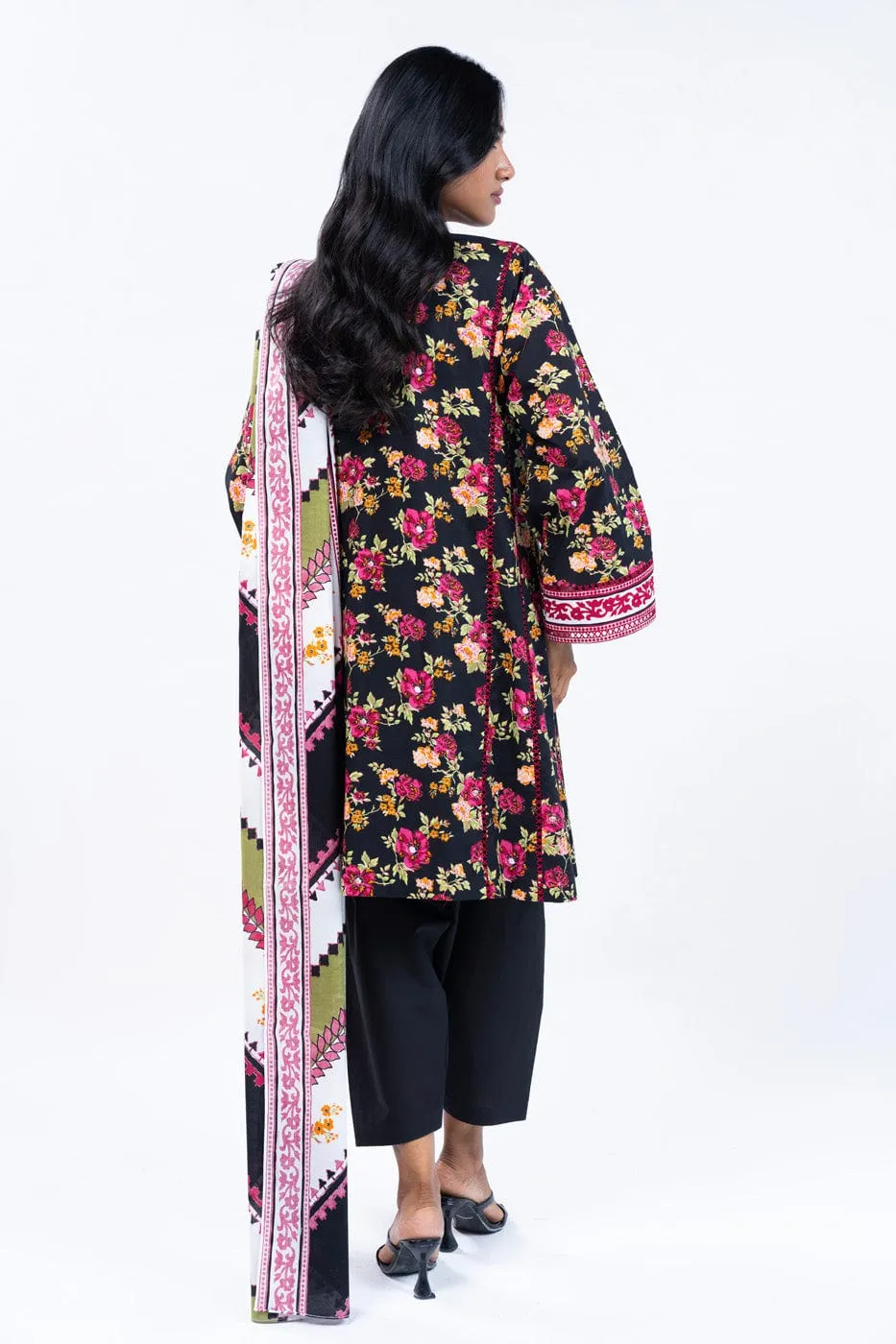 3 Pc Printed Lawn Suit With Lawn Dupatta