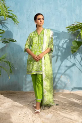 3 Pc Printed Poly Viscose Suit With Poly Viscose Dupatta