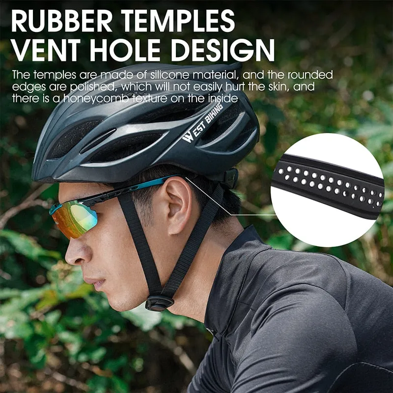 5 Lens Polarized Cycling Eyewear Outdoor Sport Sun Glasses Bicycle Glasses Men Women Protection Goggles Bike Sunglasses