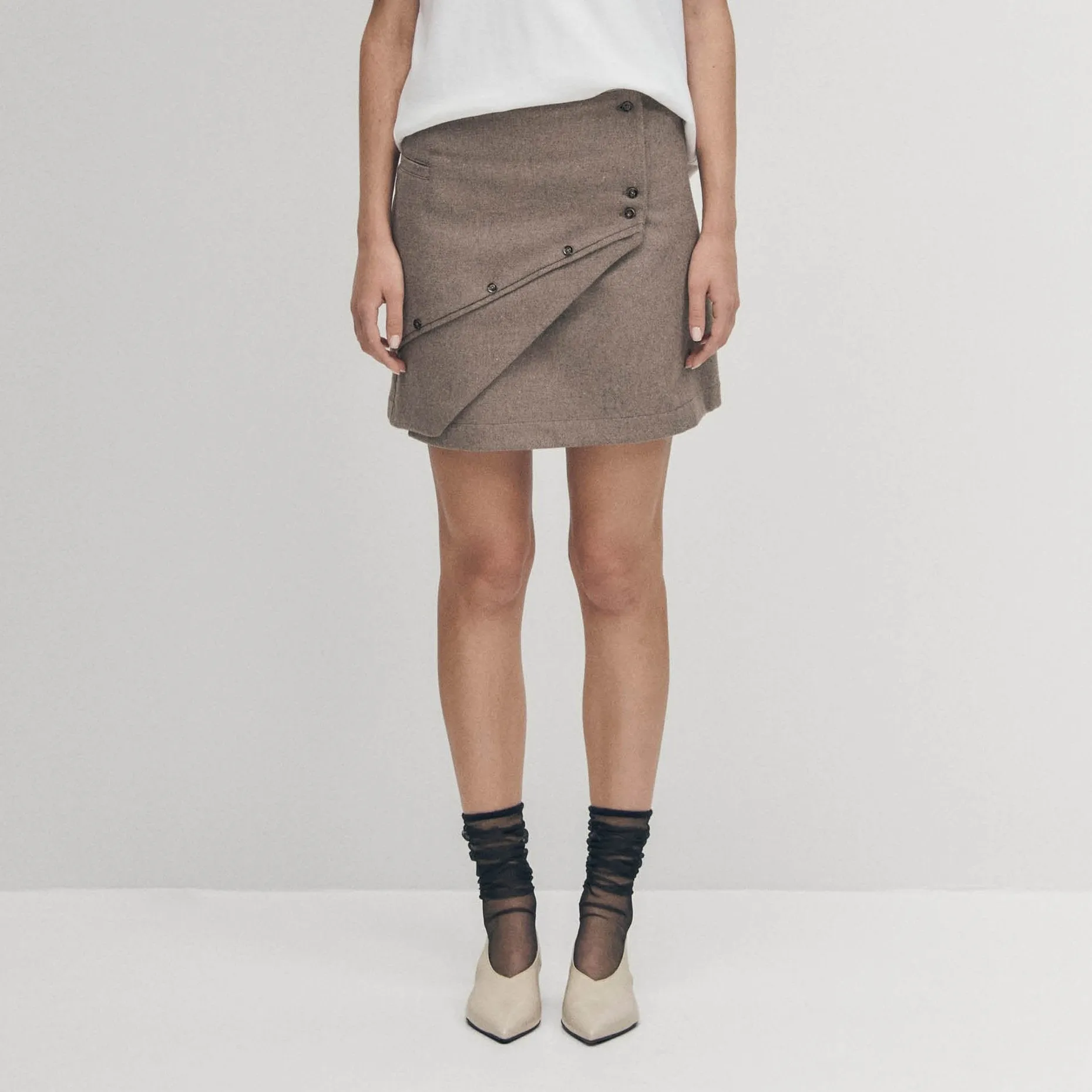 Adela Taupe Skirt