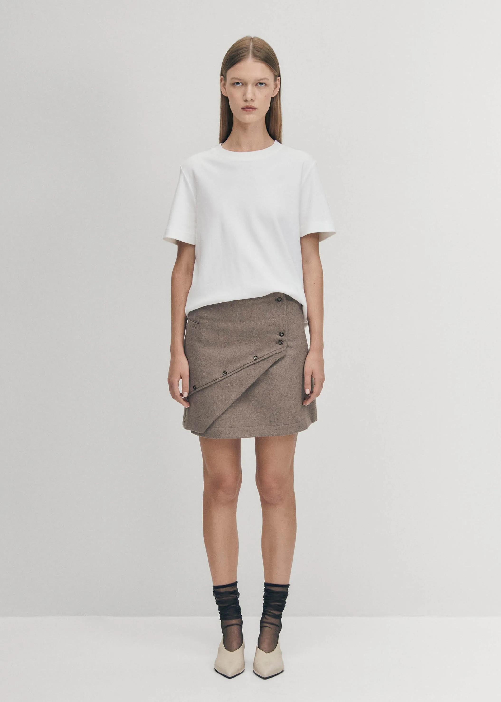 Adela Taupe Skirt