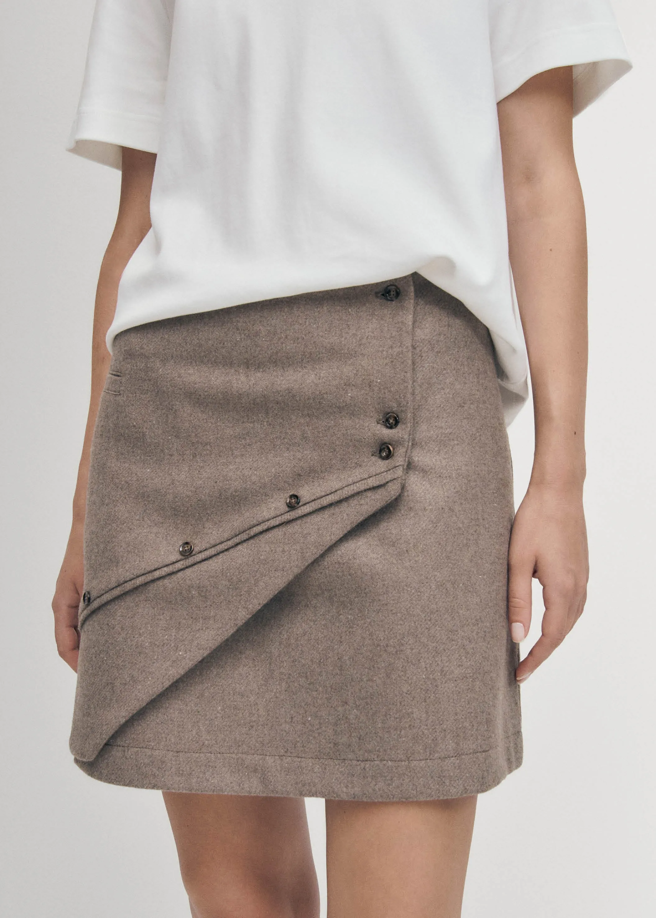 Adela Taupe Skirt