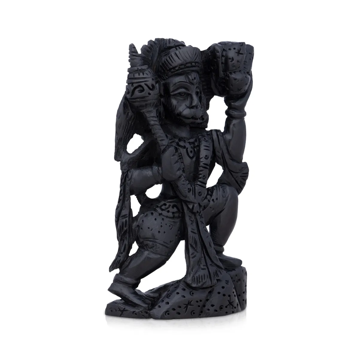 Anjaneya Statue - 4 x 2 Inches | Karungali Statue/ Hanuman Statue for Pooja/ 45 Gms Approx