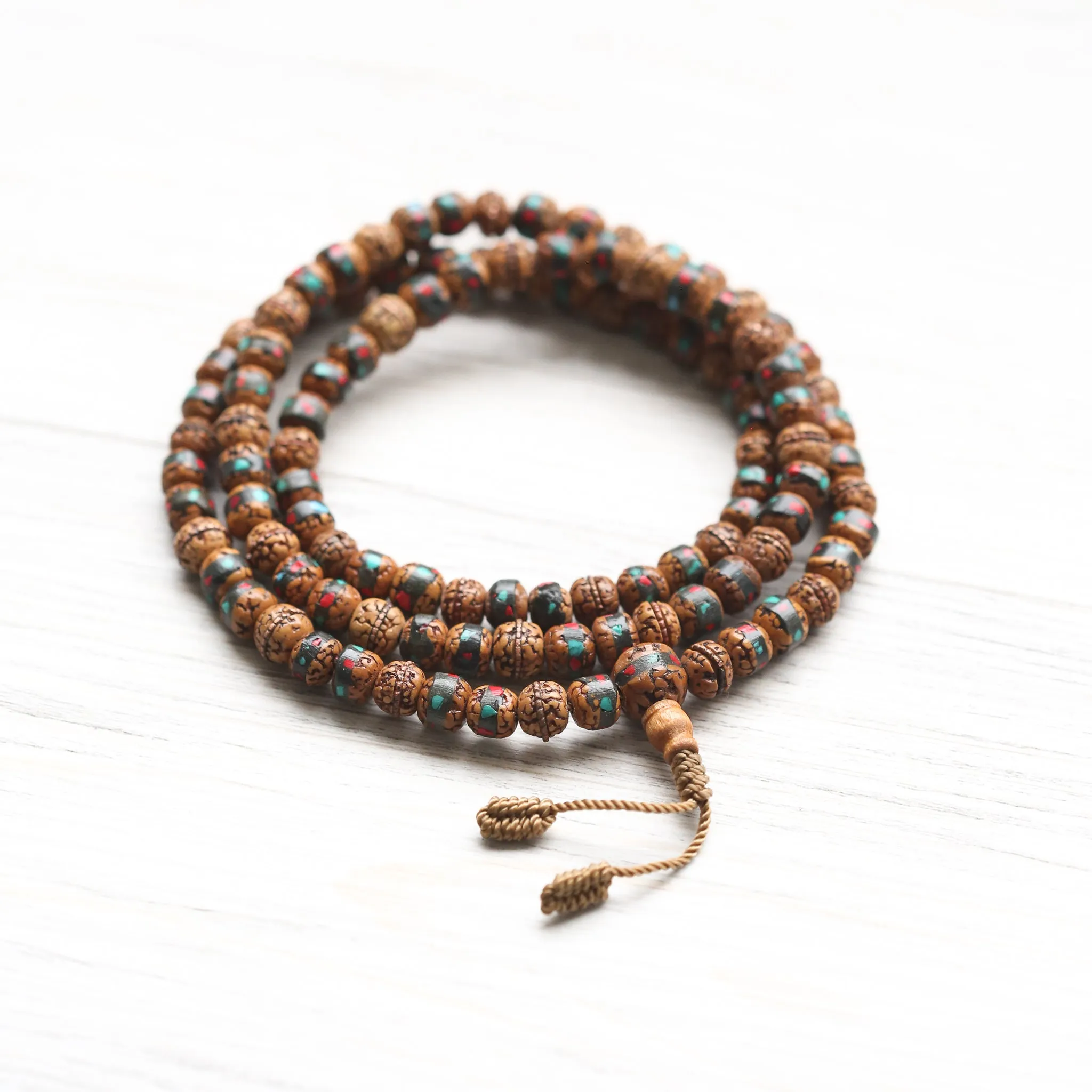 Art & Heritage Inlaid Rudraksha Mala