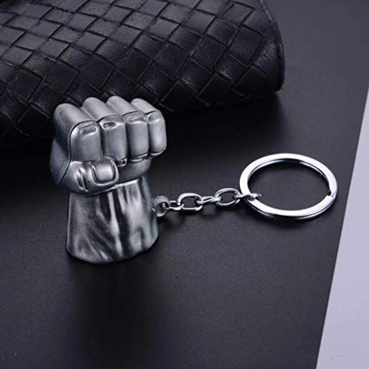 Avengers Super Hero Hulk Hand Fist Punch Silver Key Chain Ring Fans