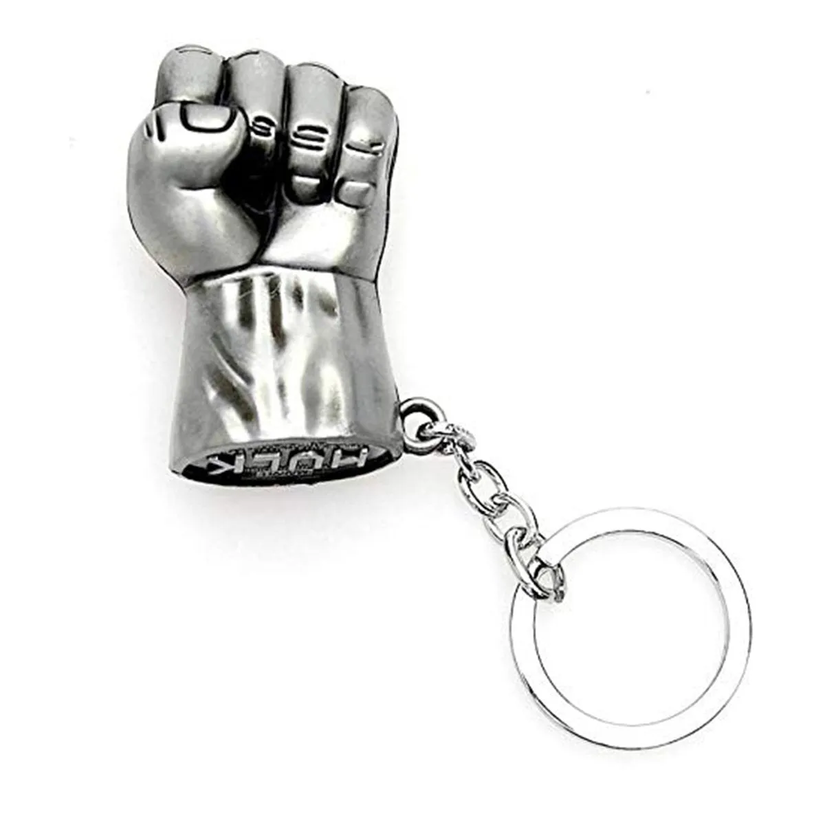 Avengers Super Hero Hulk Hand Fist Punch Silver Key Chain Ring Fans