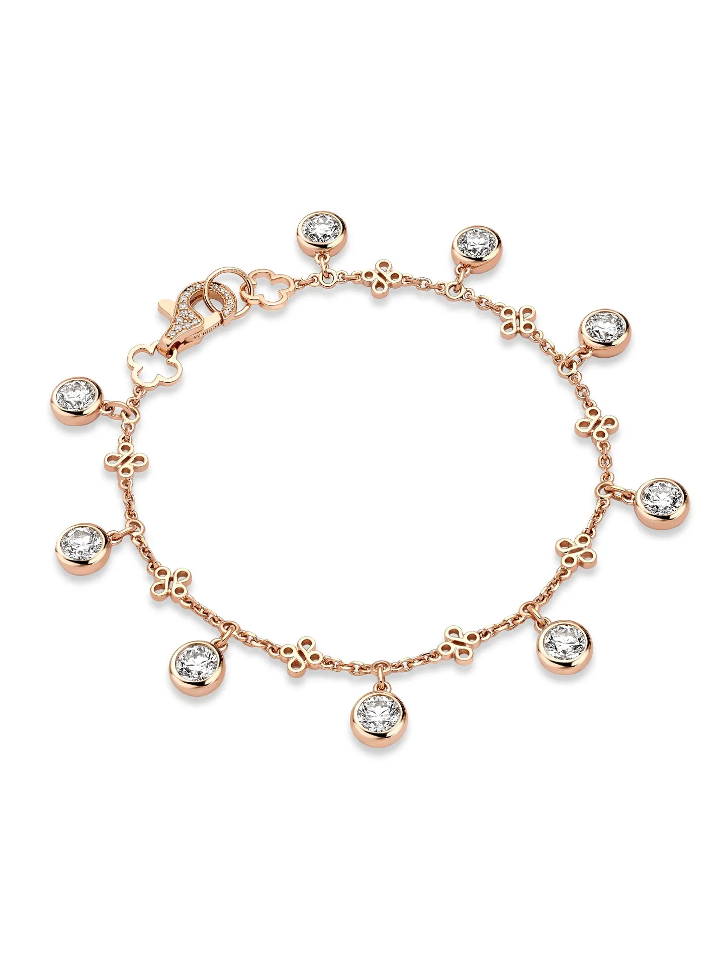 Beach Large Rose Gold Diamond Bracelet