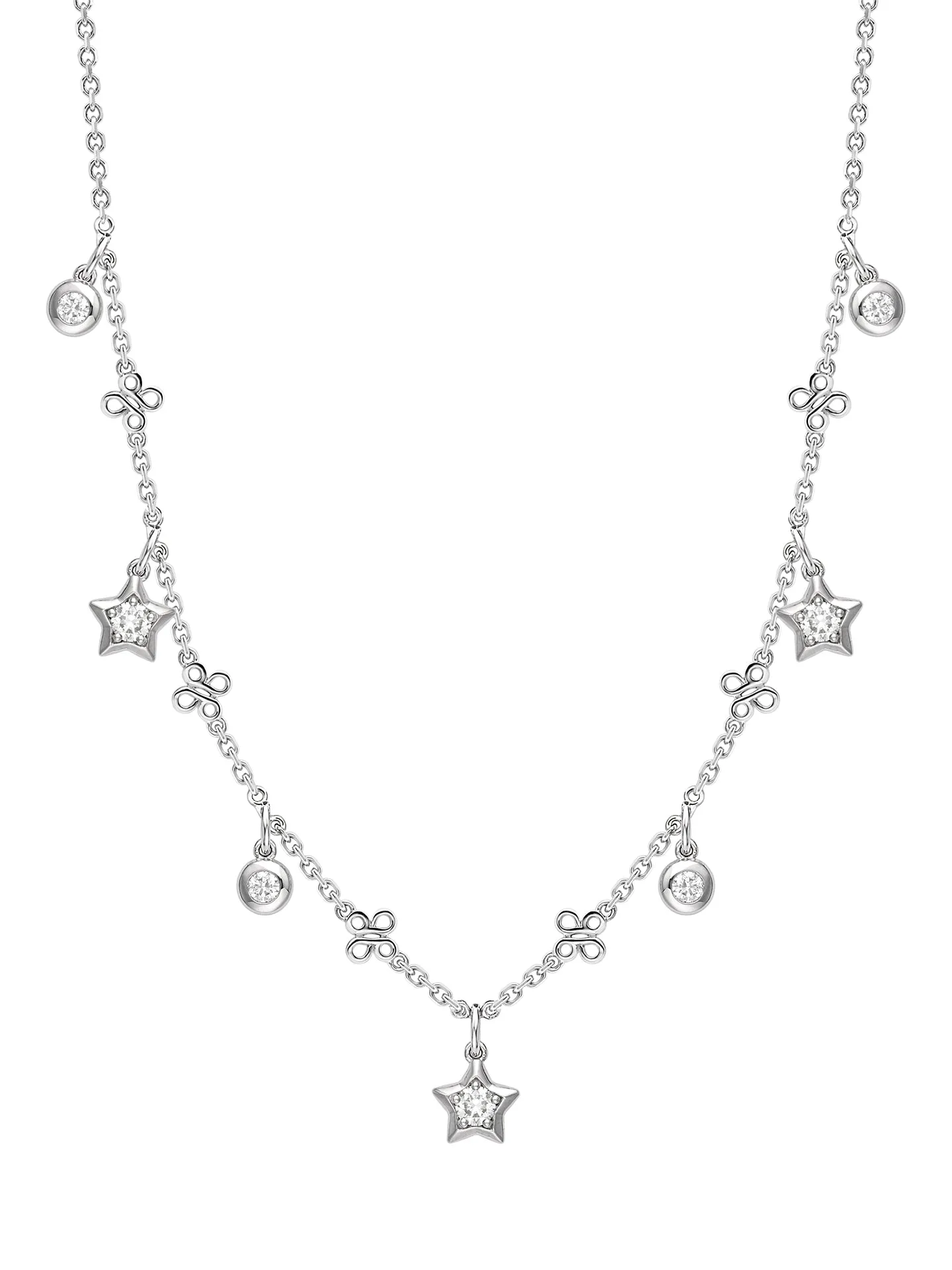 Beach Star Diamond Platinum Necklace