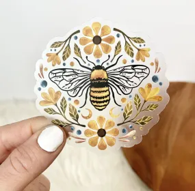 Big Moods | Clear Sticker | Flowers and Bee | Pre-order