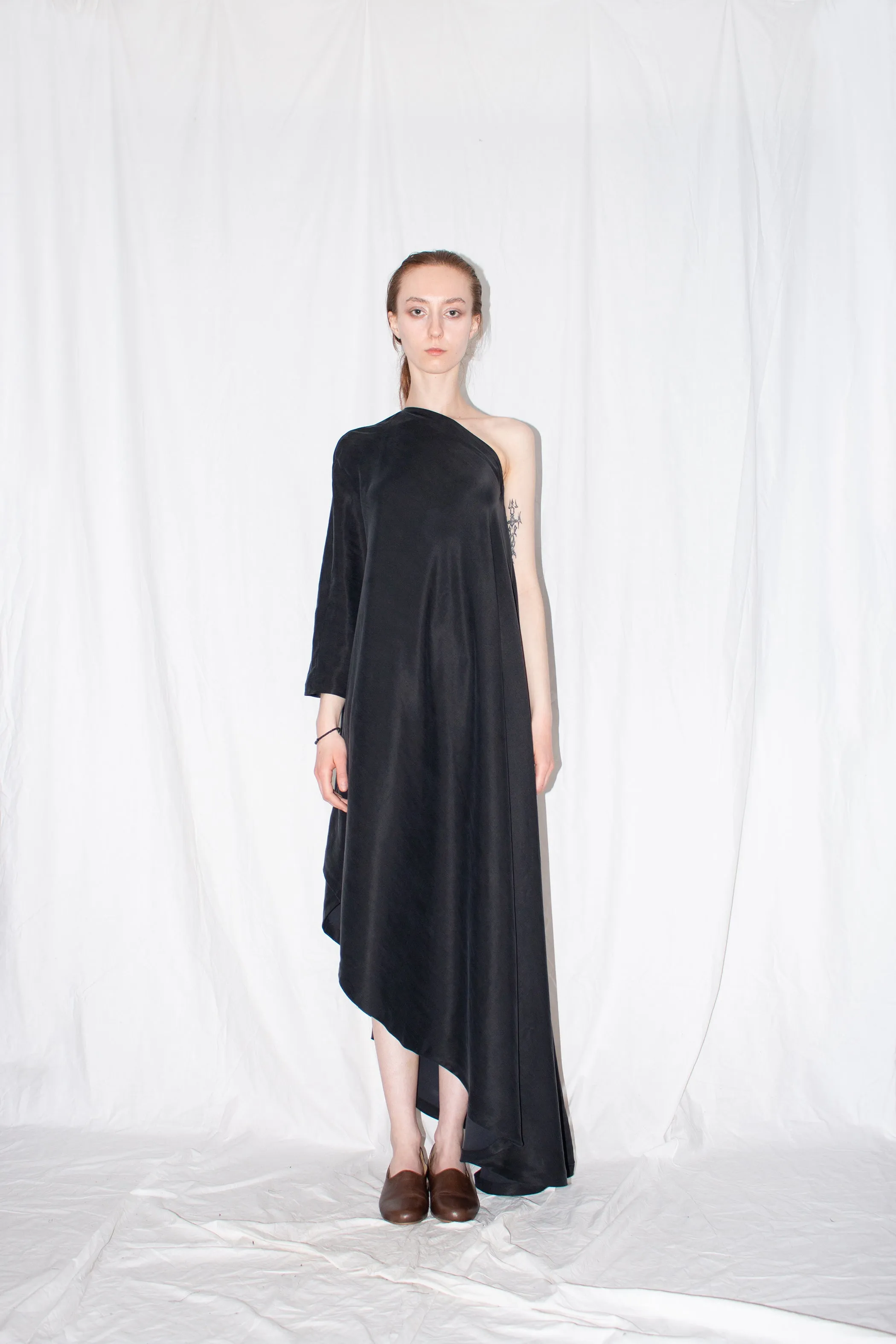 Black Sleek Asymmetric Dress