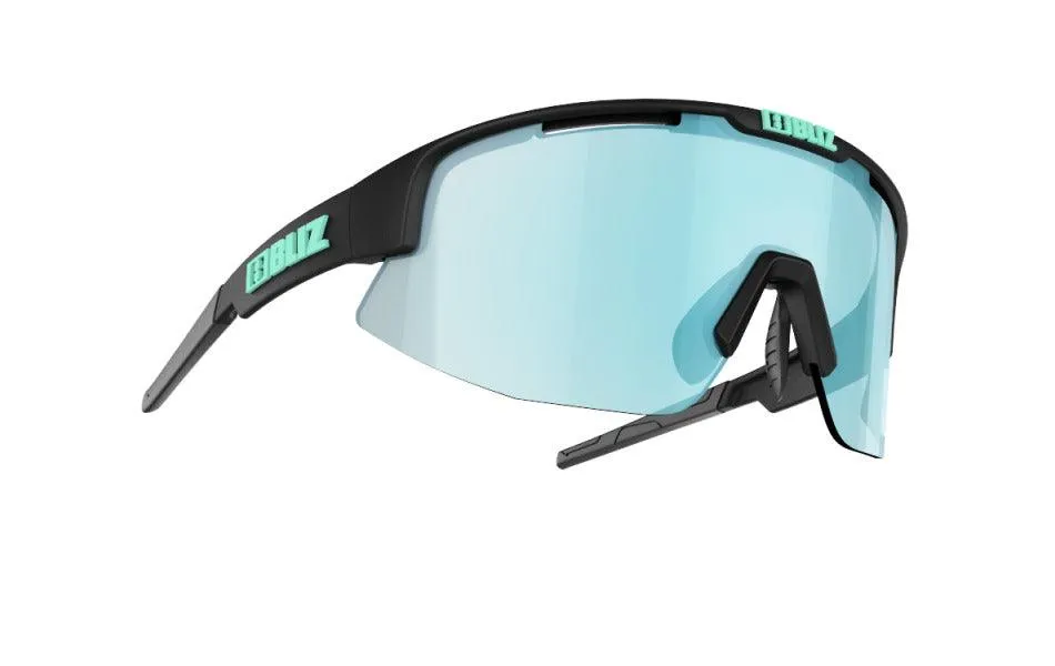 Bliz Matrix Small Sport Sunglasses (Smoke Ice Blue/Matte Black)