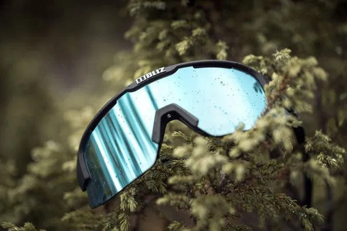 Bliz Matrix Small Sport Sunglasses (Smoke Ice Blue/Matte Black)