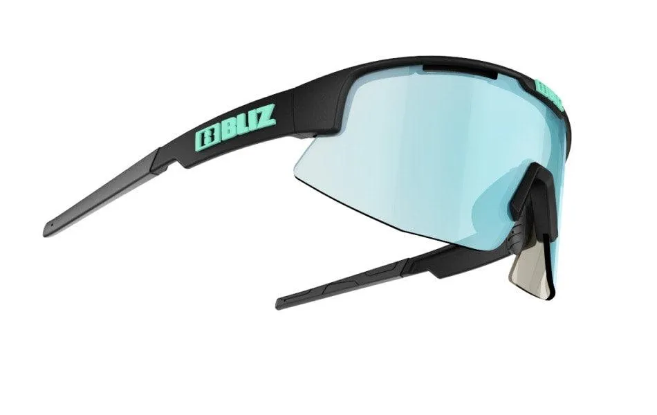 Bliz Matrix Small Sport Sunglasses (Smoke Ice Blue/Matte Black)