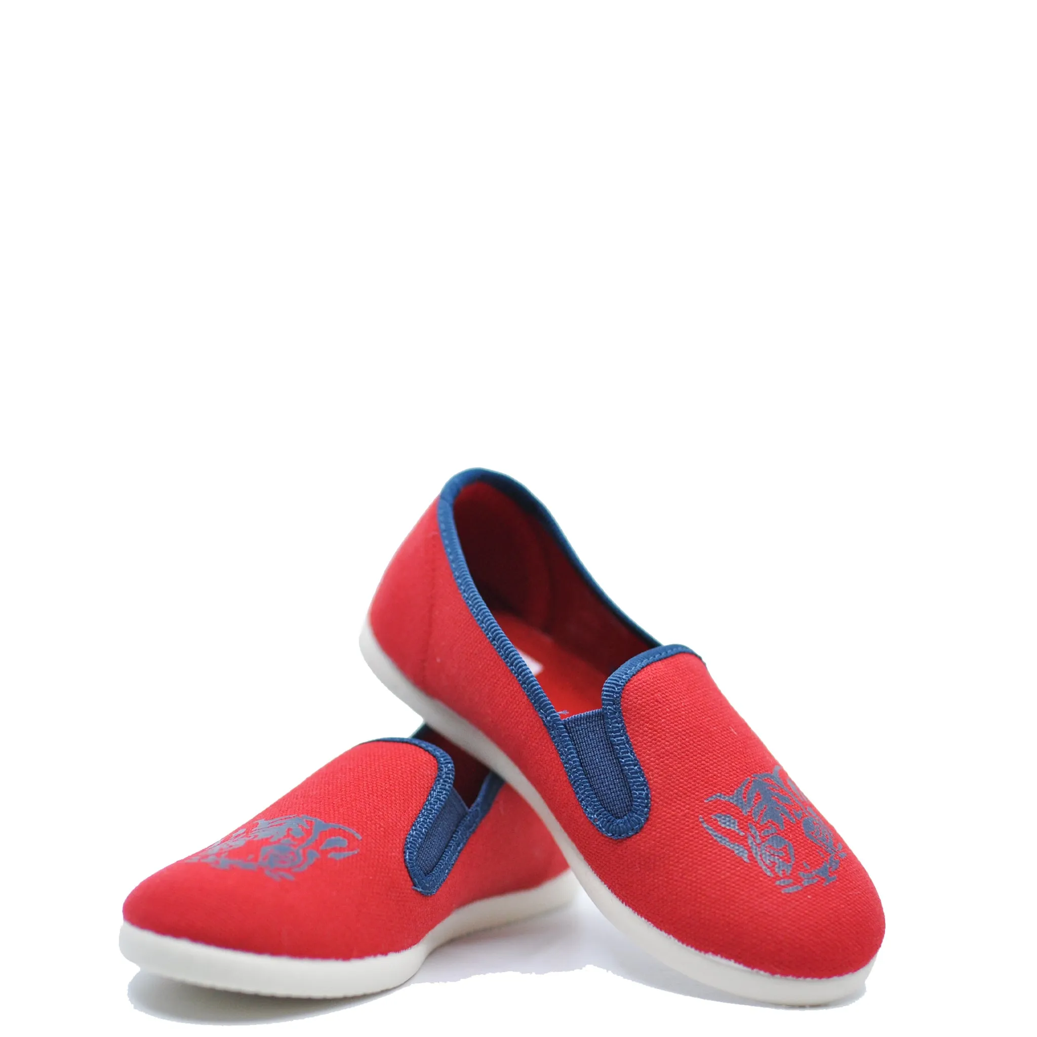 Bonton Tiger Red Canvas Slip On