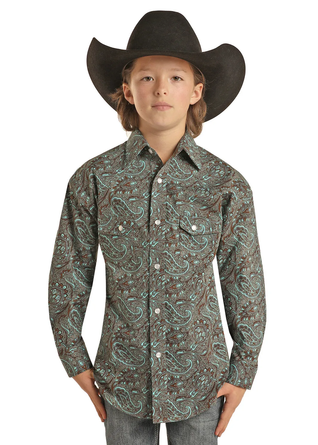 Boy's Paisley Print Shirt ~ Caribbean