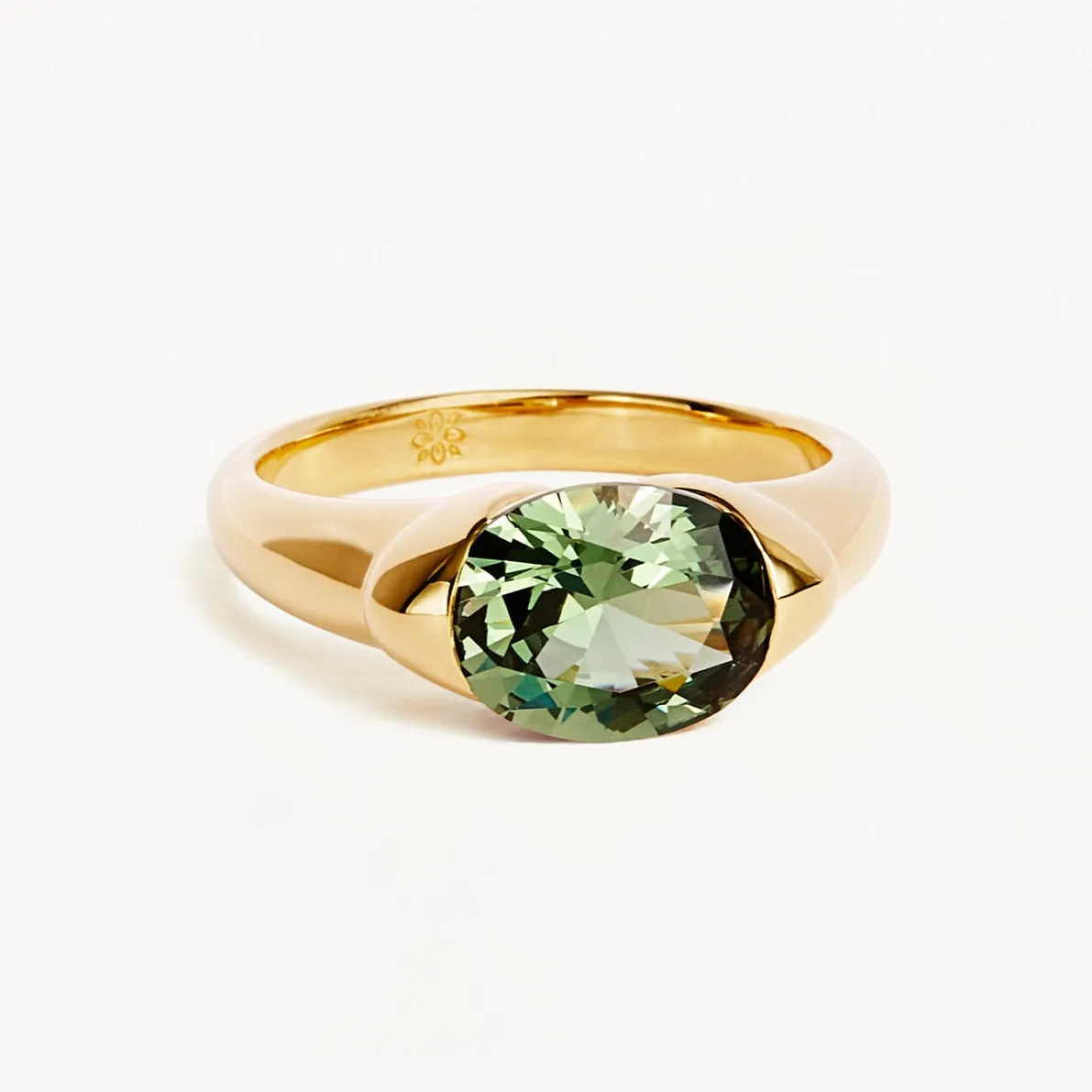 By Charlotte Sacred Jewel Ring - Forest, Gold