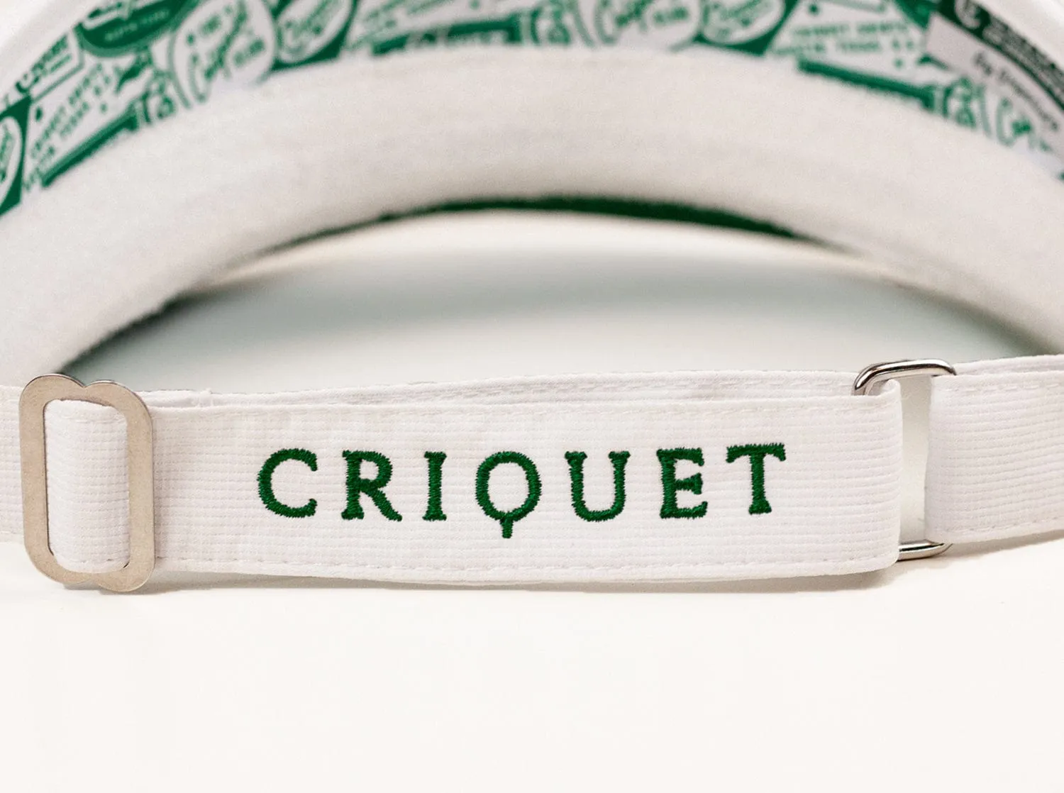 Criquet x Imperial Tour Rope Visor - 19th Pin Position - White