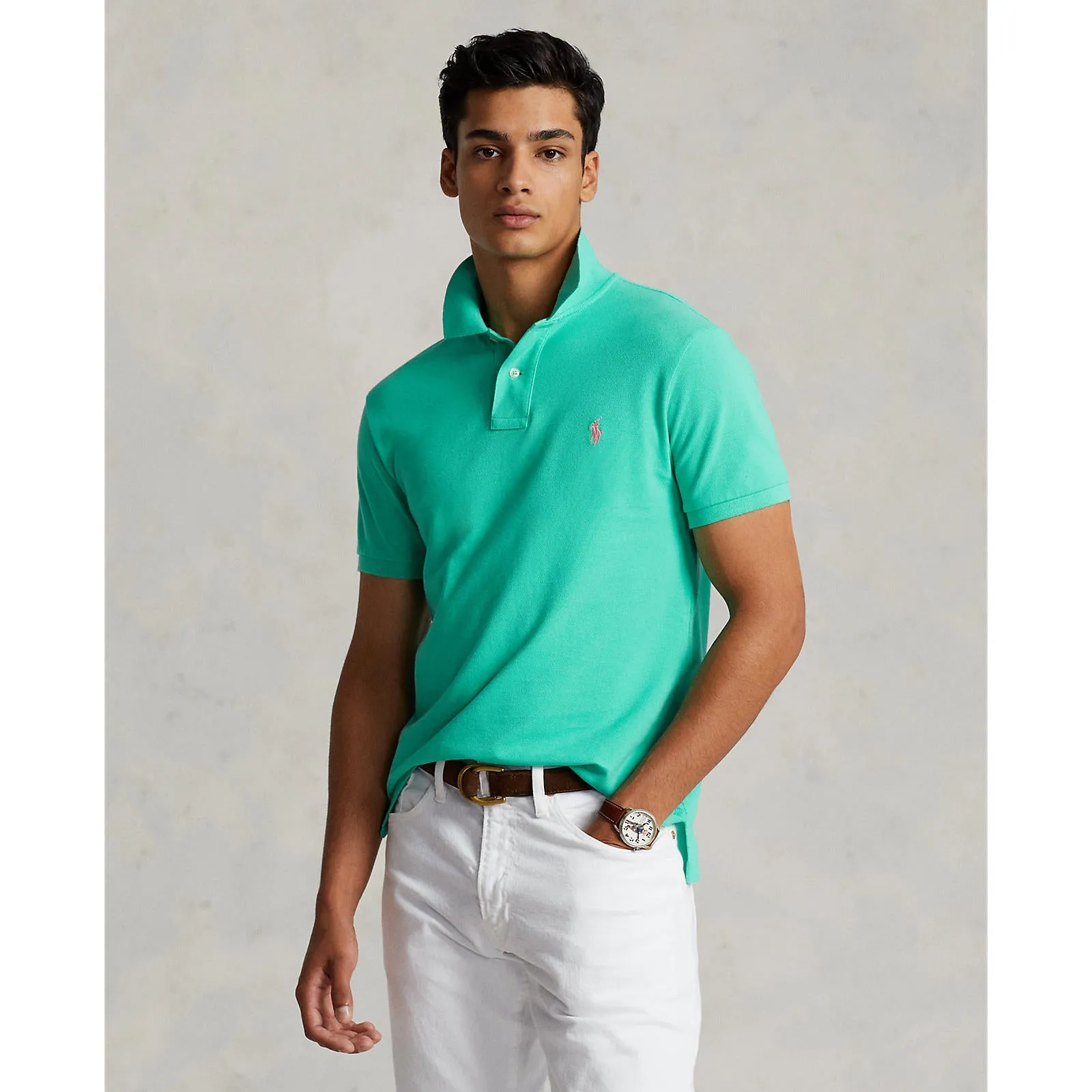 Custom Fit Mesh Polo - Green