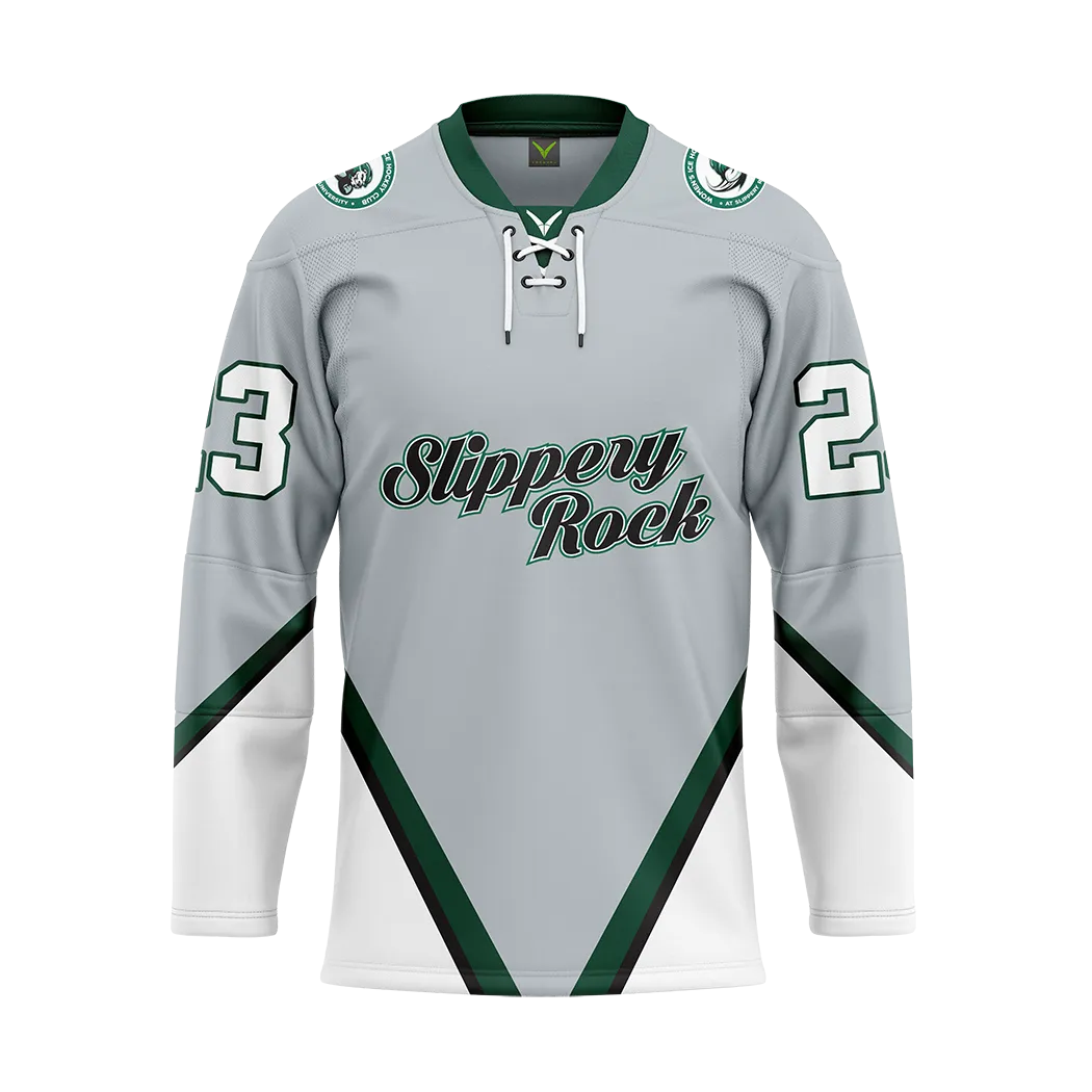 Custom Slippery Rock Gray Replica Jersey