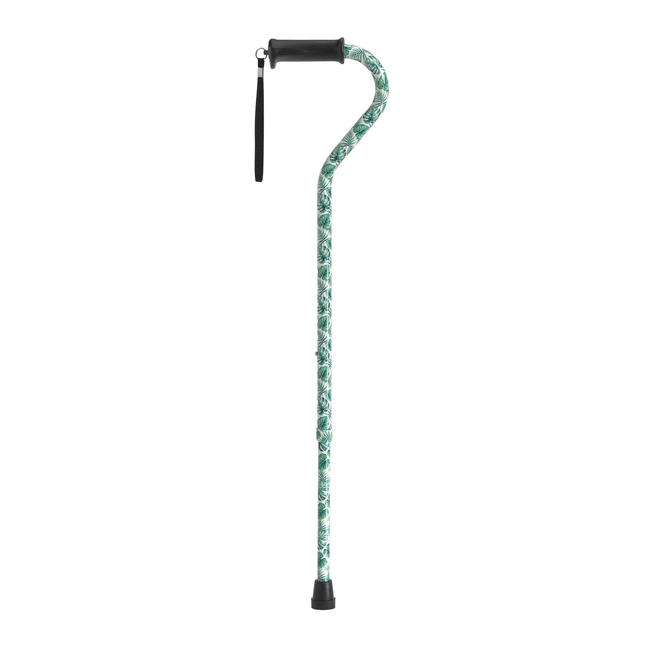 Drive Medical Adjustable Height Offset Handle Cane with Gel Hand Grip