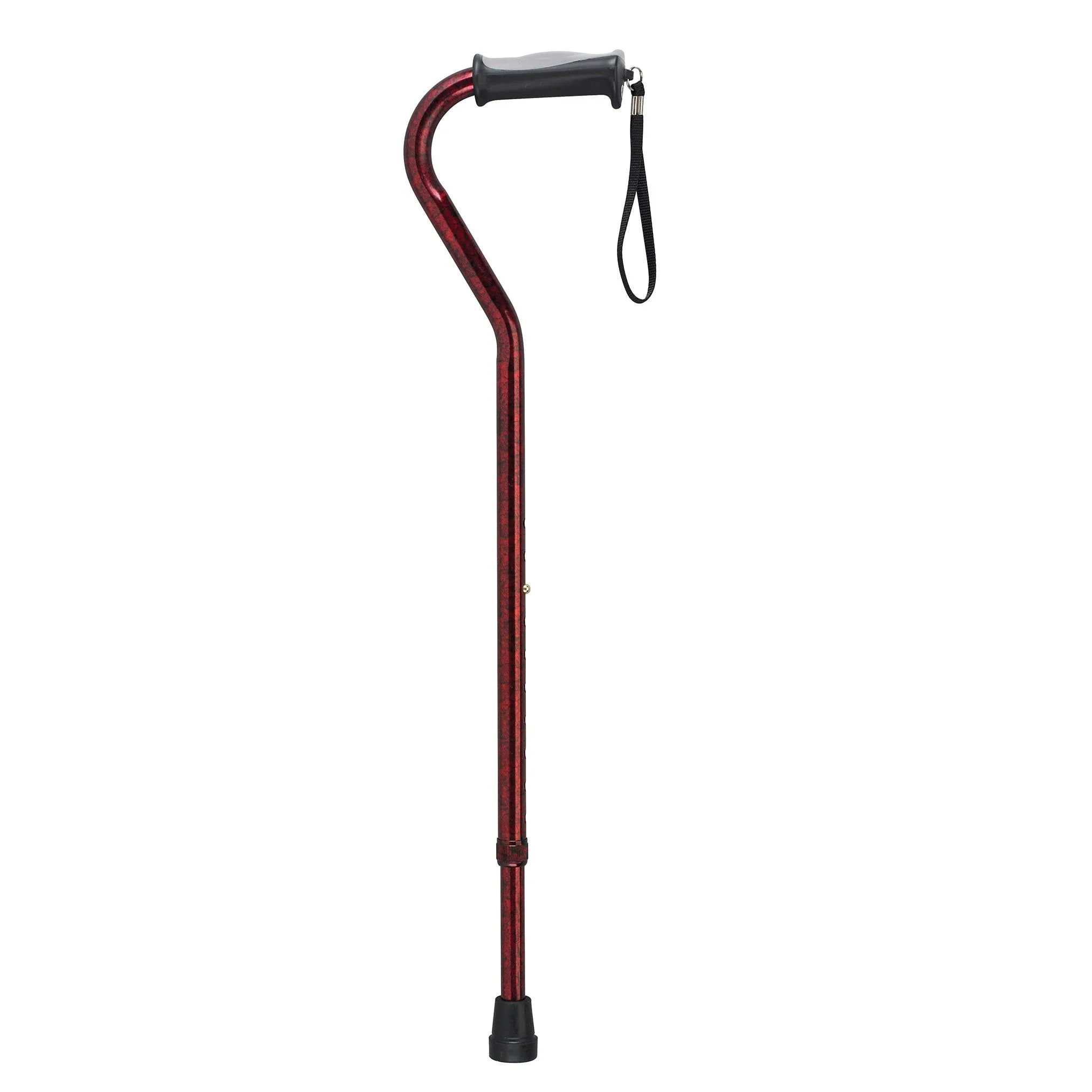 Drive Medical Adjustable Height Offset Handle Cane with Gel Hand Grip