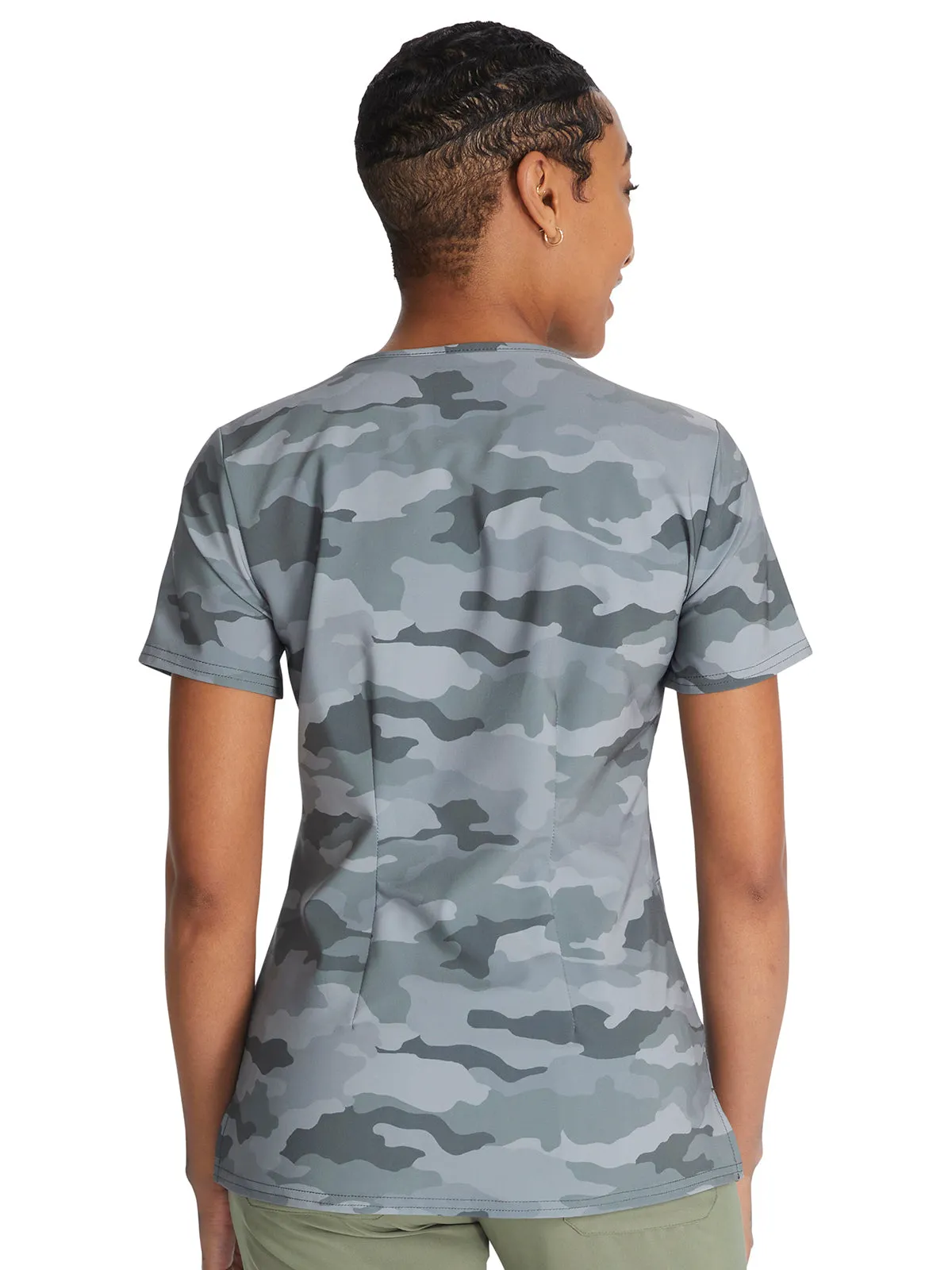 EDS Essentials - Women's V-Neck Print Top