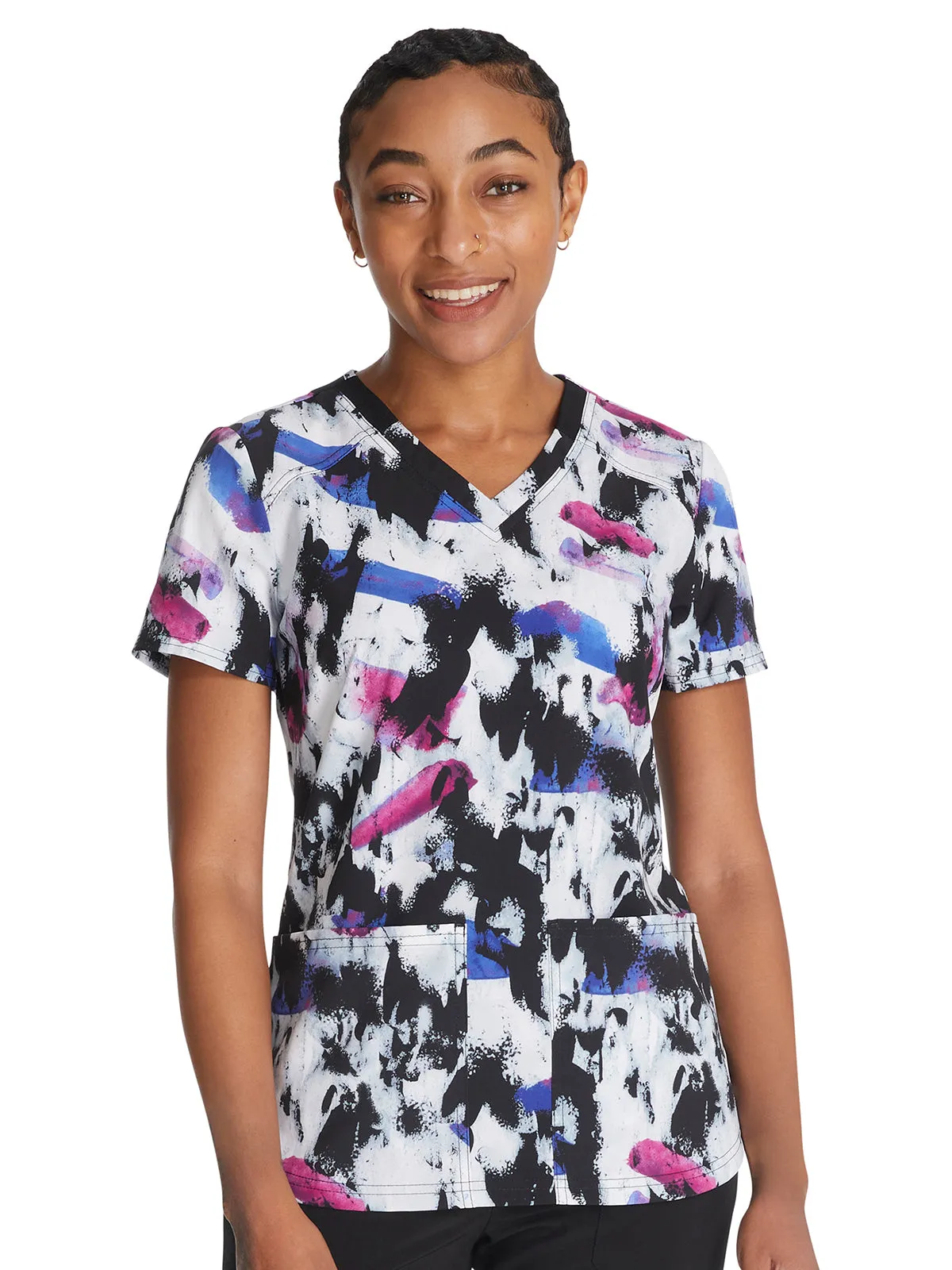 EDS Signature - Women's V-Neck Print Top