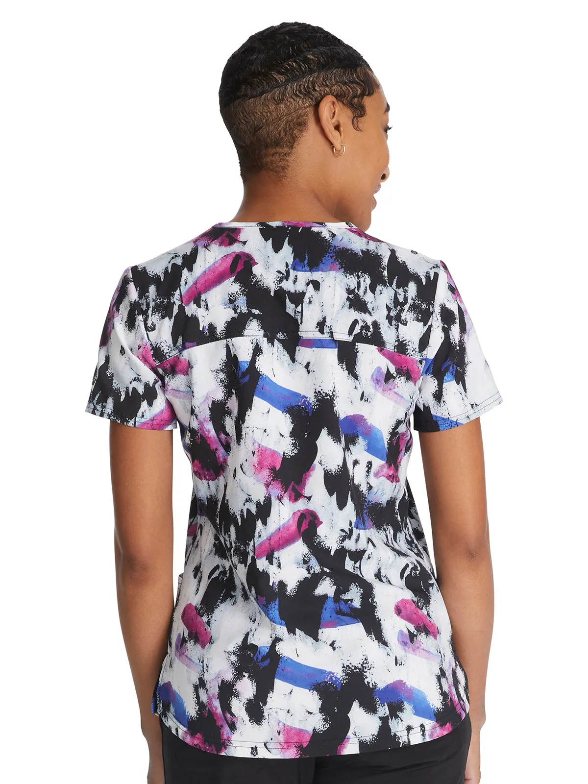 EDS Signature - Women's V-Neck Print Top