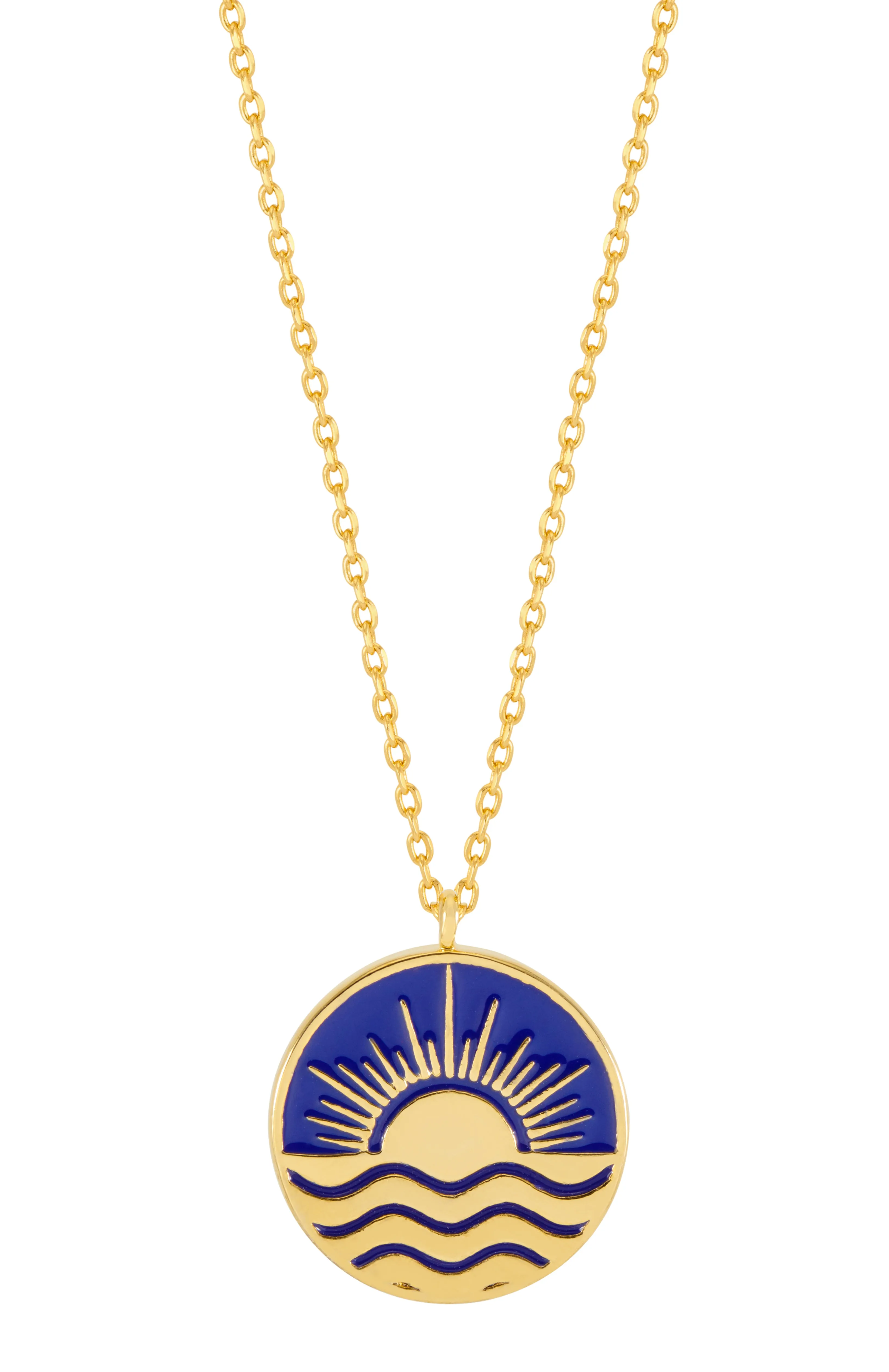 Enamel Sun Pendant Necklace