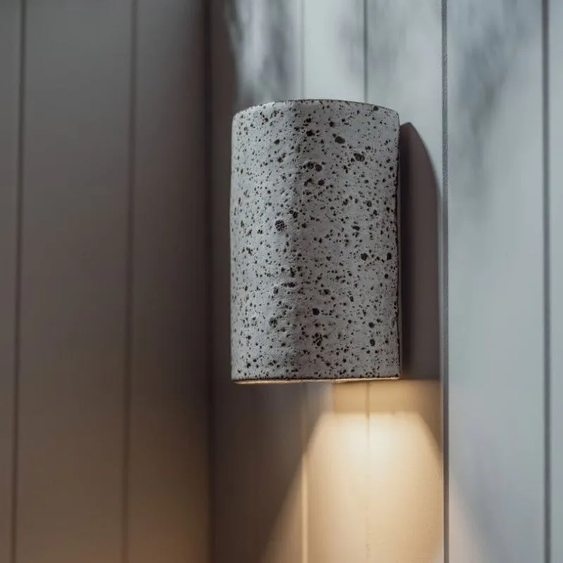 Exterior Speckled Ceramic Wall Light | Dusk