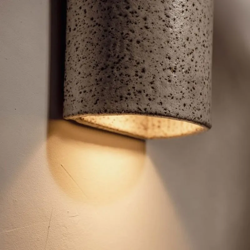 Exterior Speckled Ceramic Wall Light | Dusk