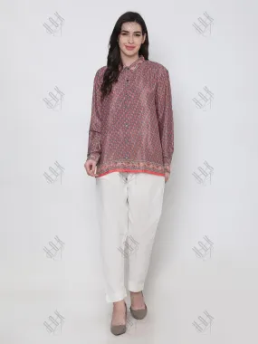 Hand embroidery Chikankari Shirt-Multicolor