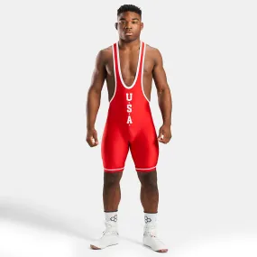 Heritage USA Red Wrestling Singlet