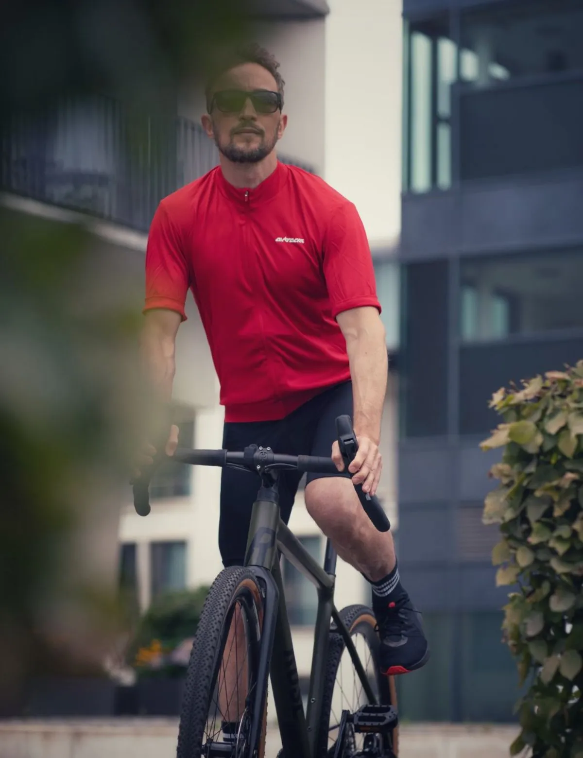 Herren Fahrradtrikot Kurzarm Air Tech II Rot