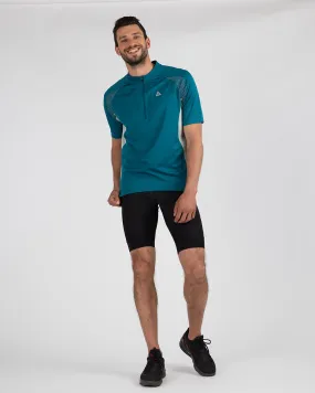 Herren Fahrradtrikot Kurzarm Team II Grün-Grau Setprodukt