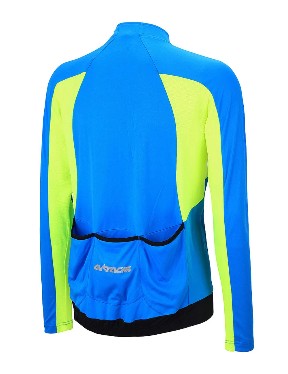 Herren Fahrradtrikot Langarm Pro T Blau-Neon Setprodukt