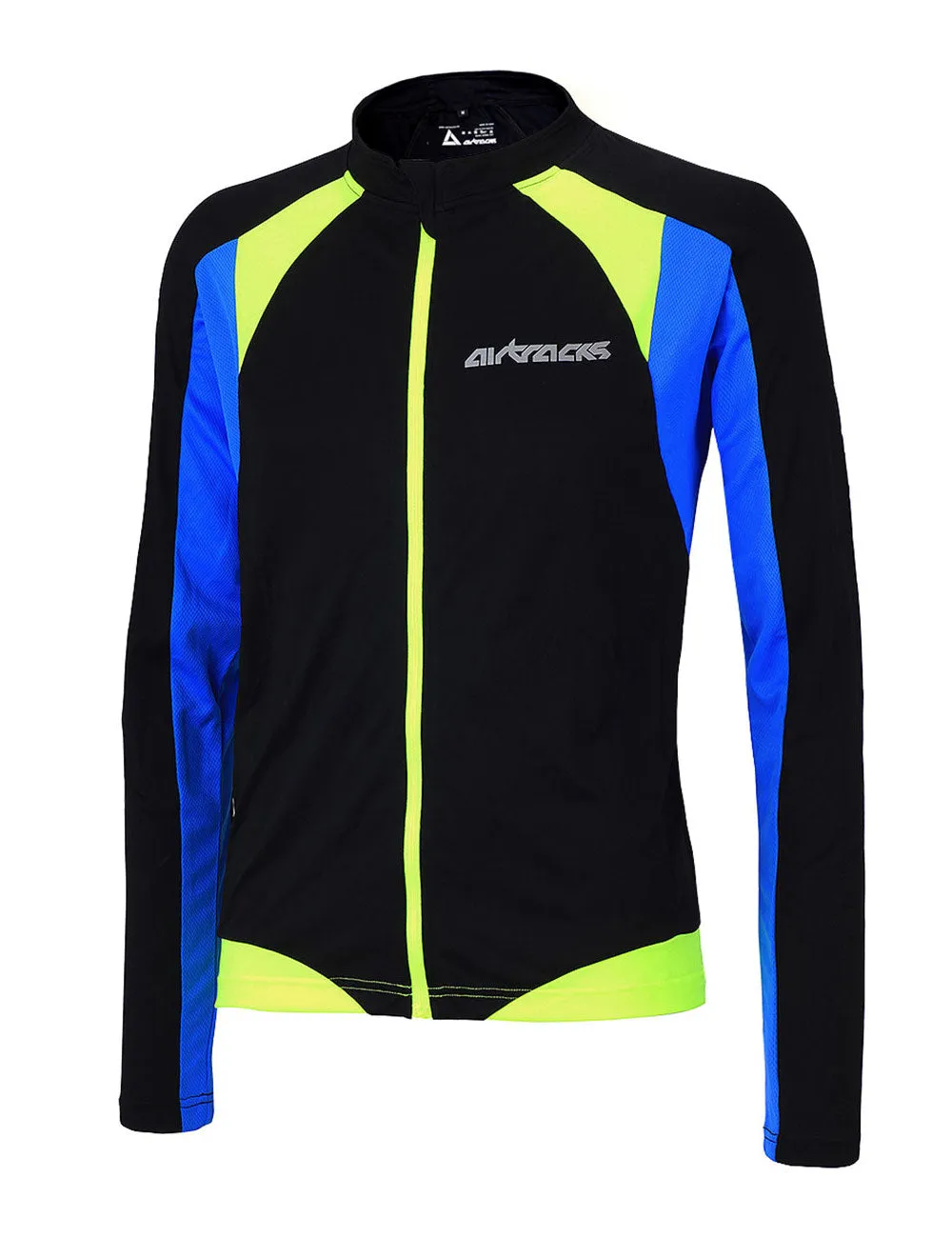 Herren Fahrradtrikot Langarm Pro T Schwarz-Neon Setprodukt