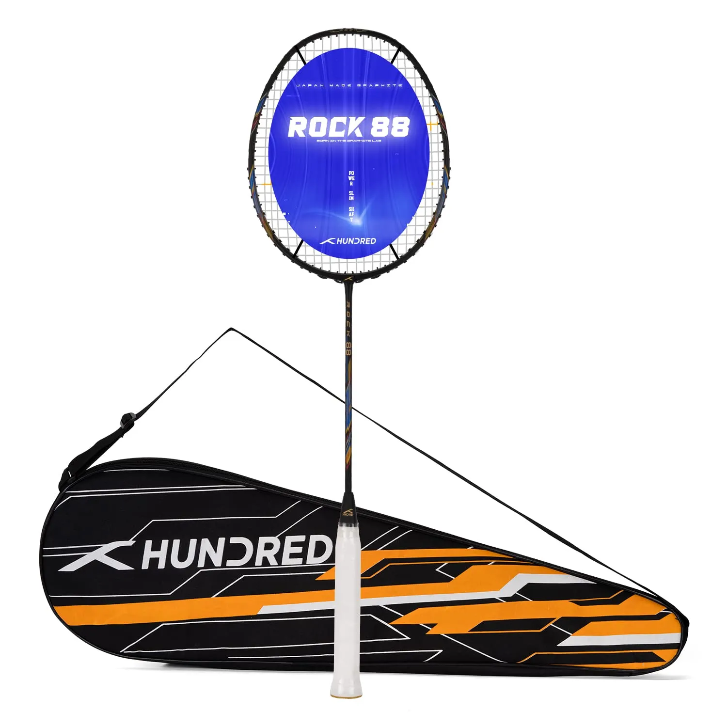 Hundred Rock 88 Carbon Fibre Strung Badminton Racquet