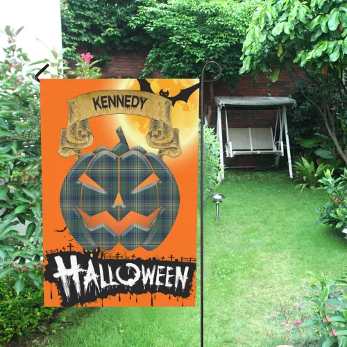 Kennedy Modern Tartan Jack O' Lantern Garden Flag / Halloween Home Decor NN8