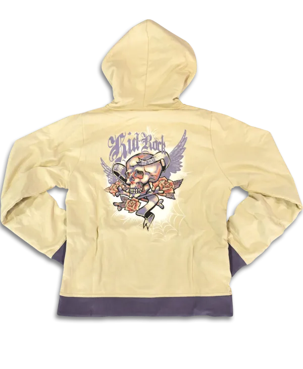 Kid Rock Skull & Roses - Junior Size - Zip-Up Hoodie