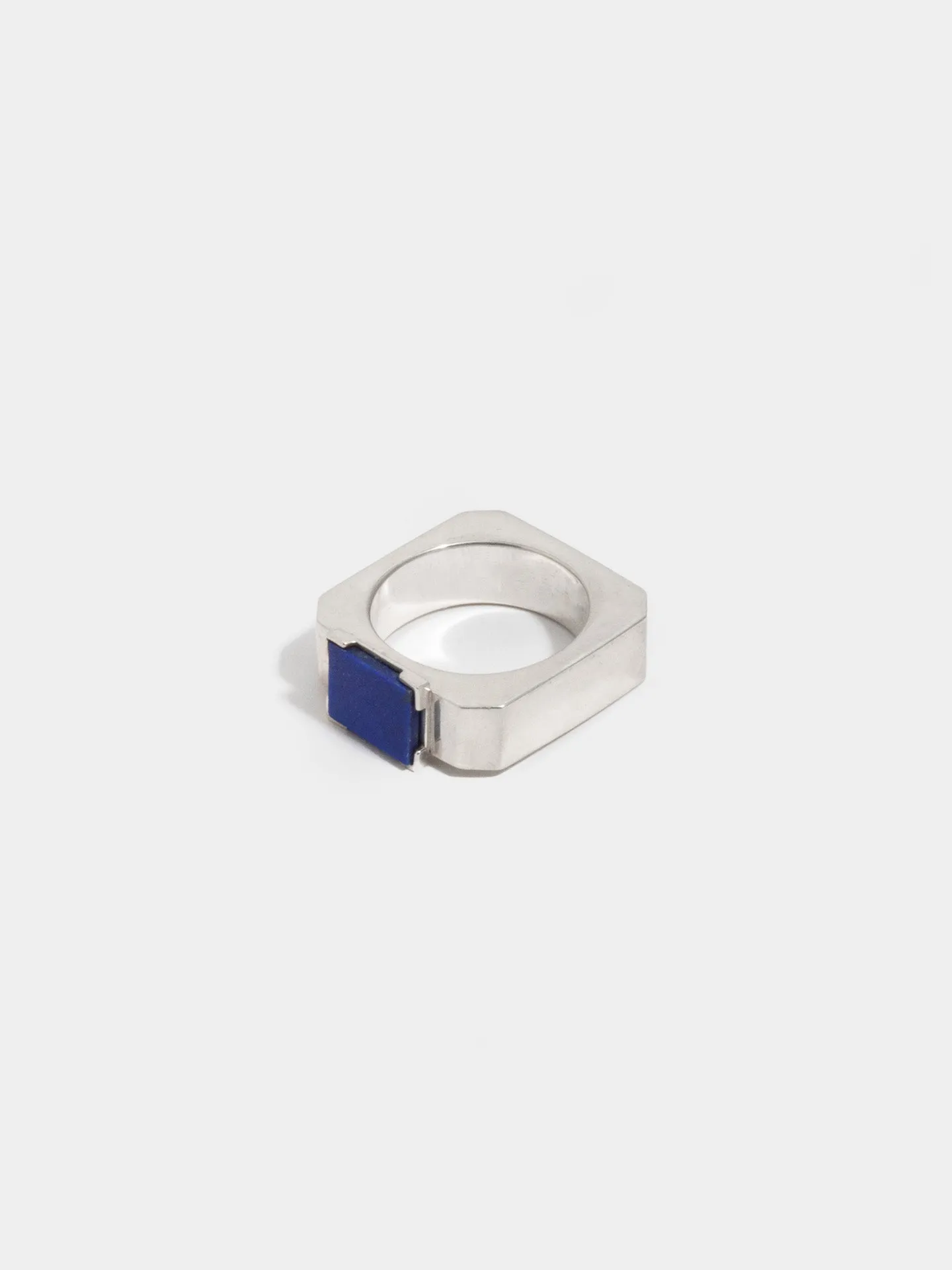 Lapis Stone Square Ring - Archival Collection