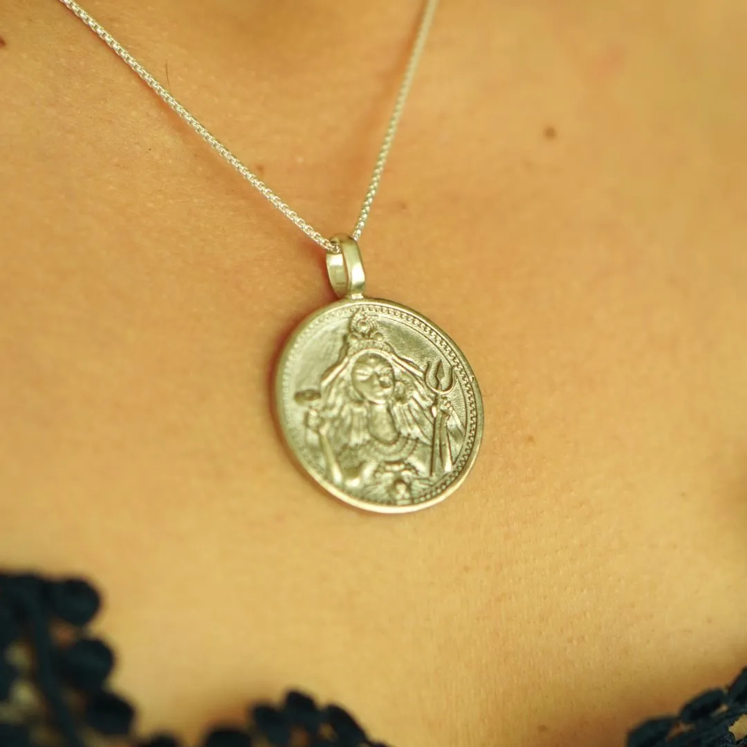 Maa Durga Coin Pendant