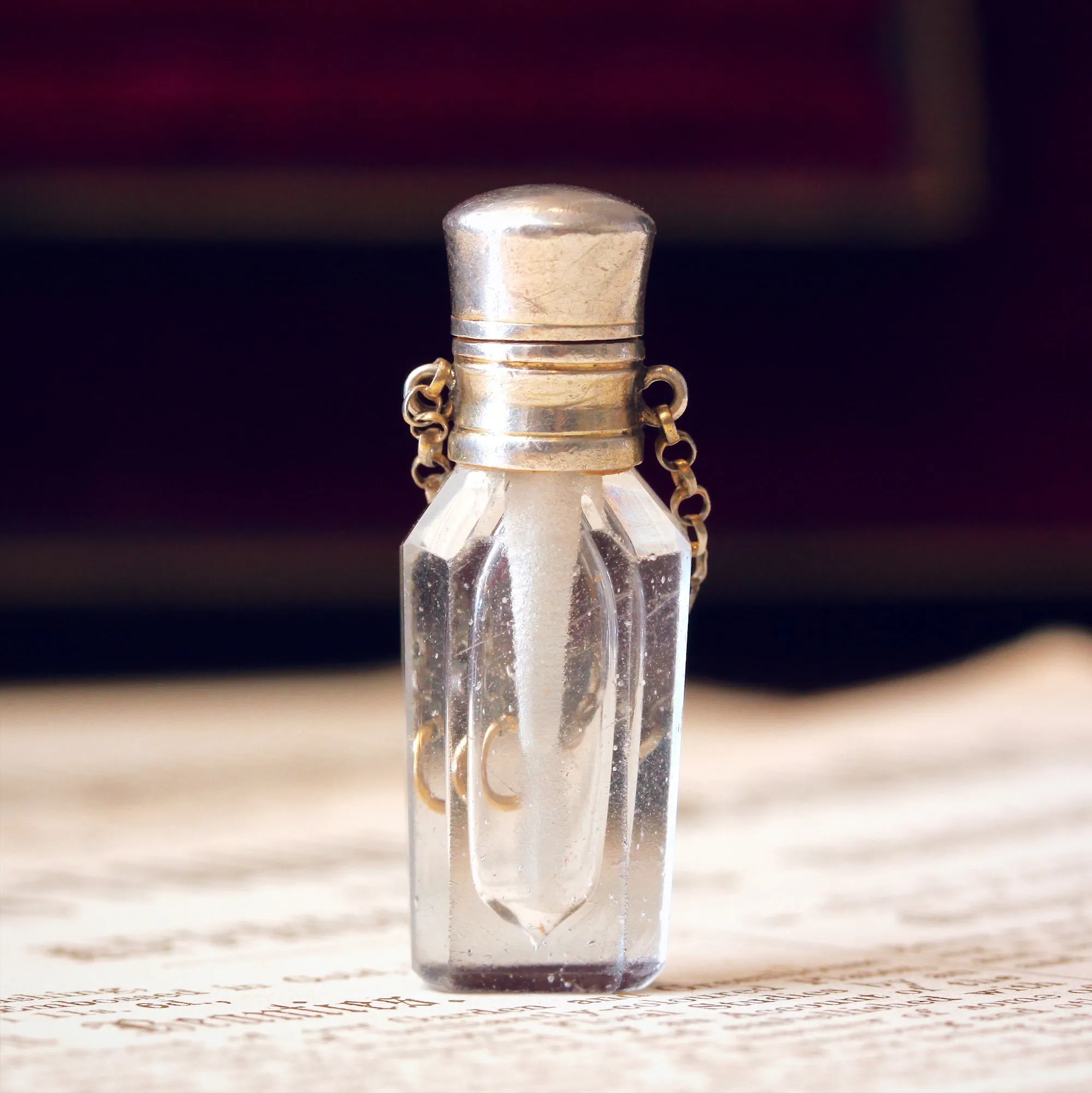 Miniature Victorian Scent or Smelling Salts Bottle