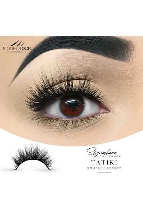 Model Rock Double Layered Lashes in Tatiki