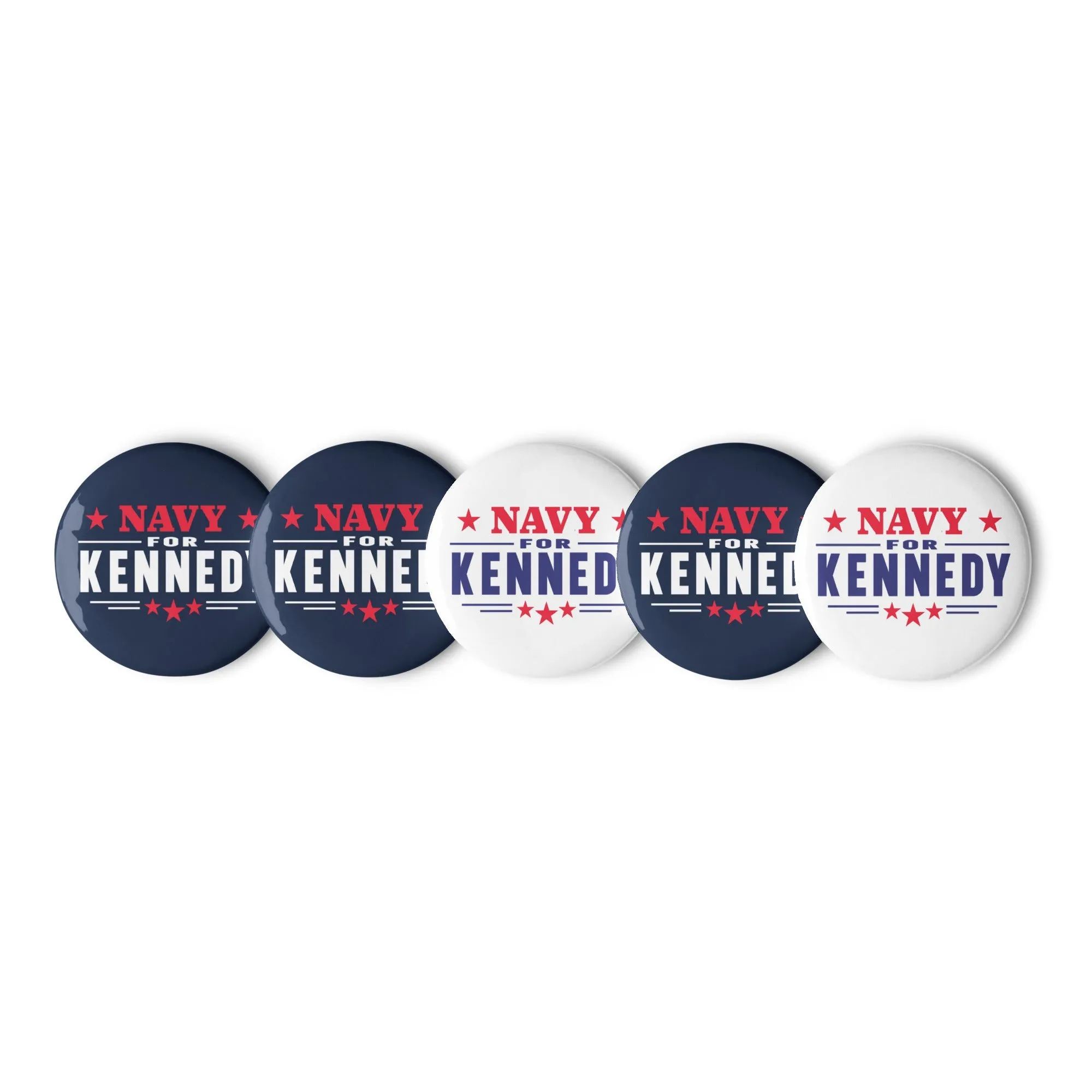 Navy for Kennedy Buttons (5 Buttons)